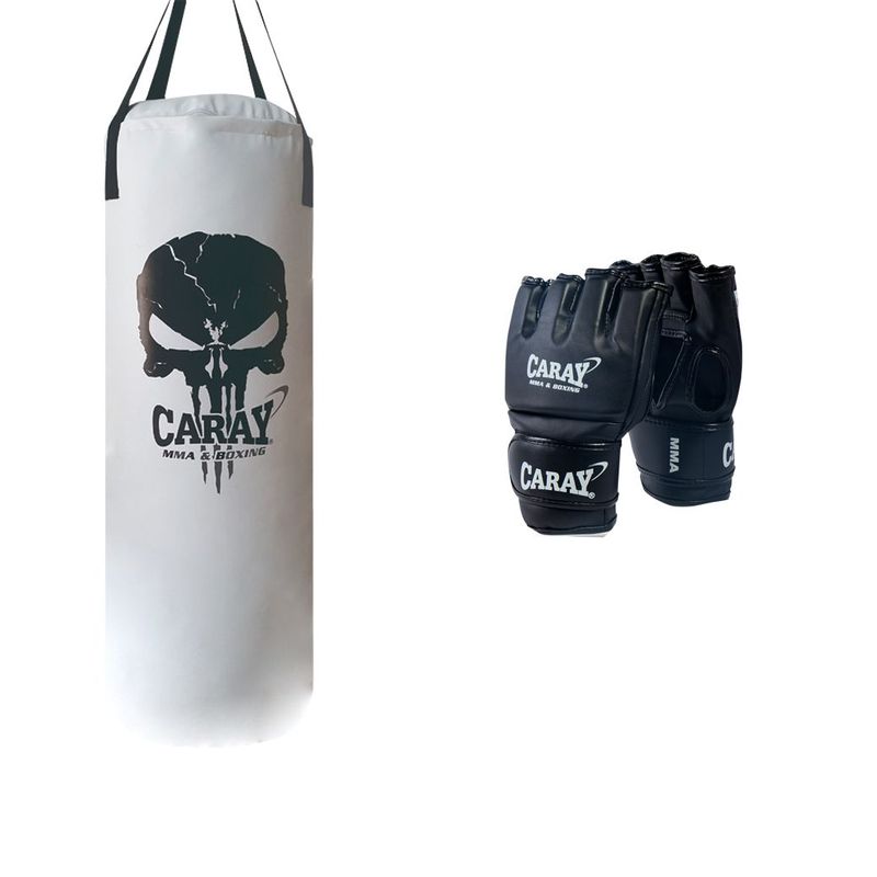 CARAY - KIT  WILD SACO PROFESIONAL PUNISHER + GUANTES DE MMA PRO 1