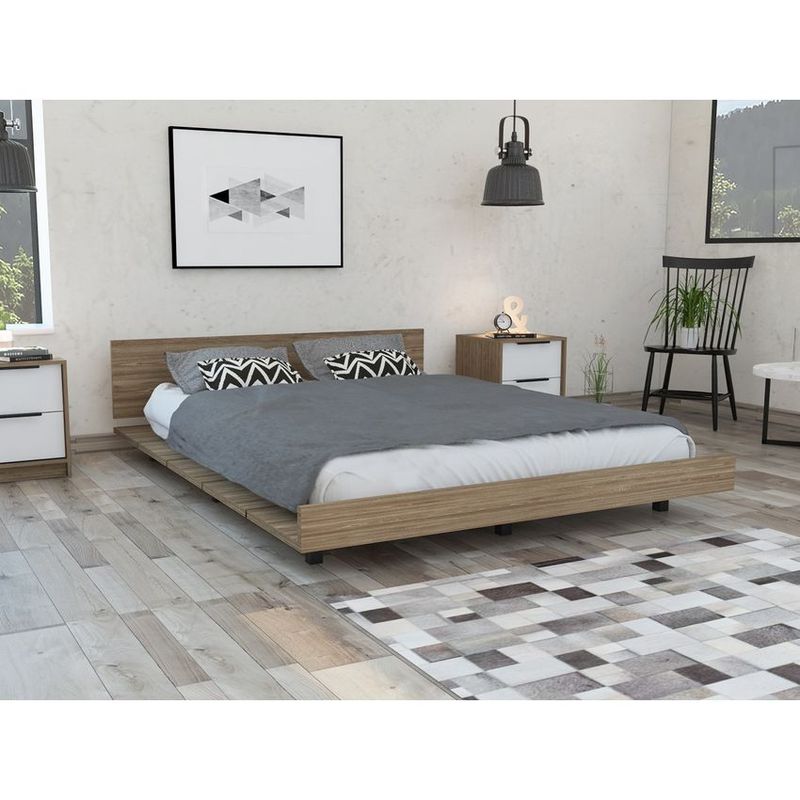 RTA MUEBLES - Cama 1.60 kaia miel/blanco rta muebles cmb 3882
