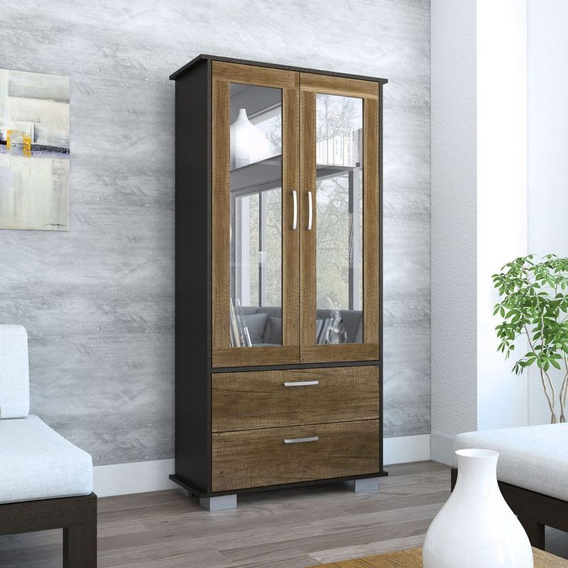 RTA MUEBLES - Vitrina classic color wg/caramelo rta muebles vwc 3364