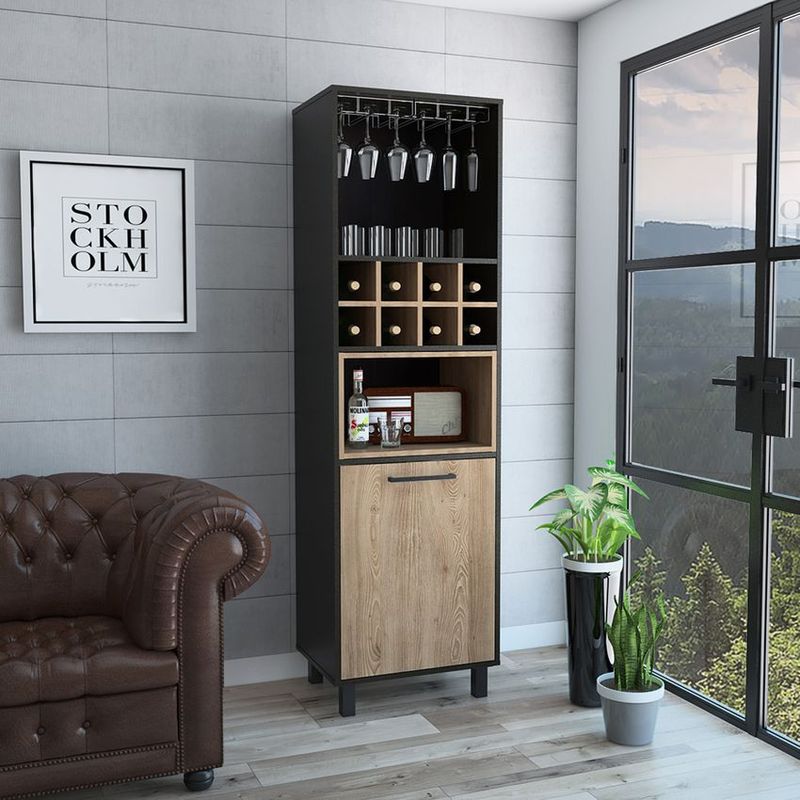 RTA MUEBLES - Bar alto kaia wengue/plomo bwm 4459