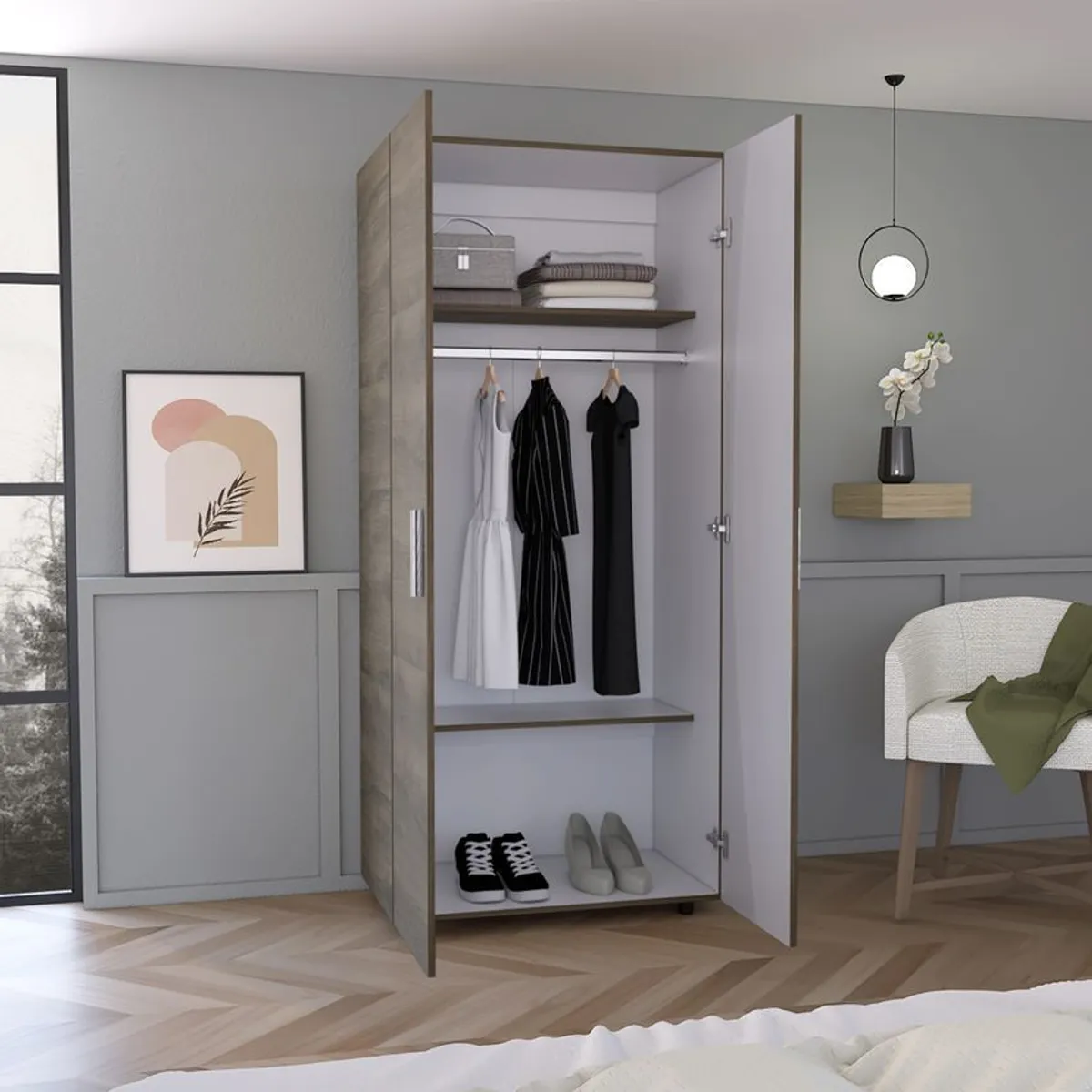 RTA MUEBLES - Closet hogar economico bellota/blanco rta muebles cbb 8136_.