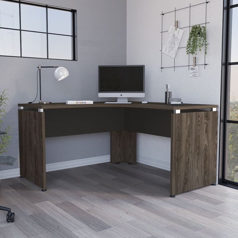 RTA MUEBLES - Escritorio home office l-140 blanco ewc 7287