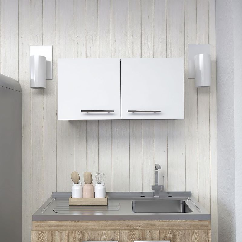 RTA MUEBLES - Mueble sobre campana 2 puertas café claro mlb 6057