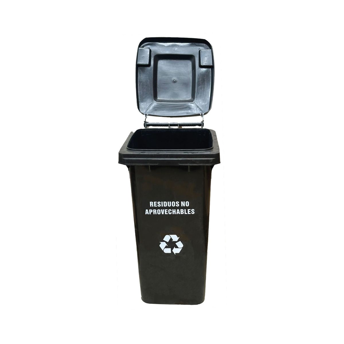 TRIPLE CLEAN - Contenedor de basura de 120 litros negro