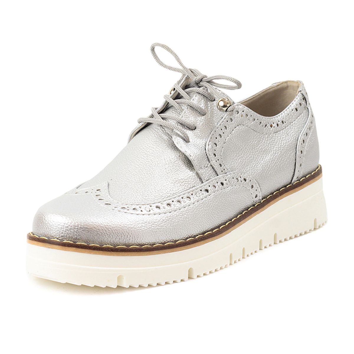 BALLERINA - Zapato Oxford Gris ballerinas Carla