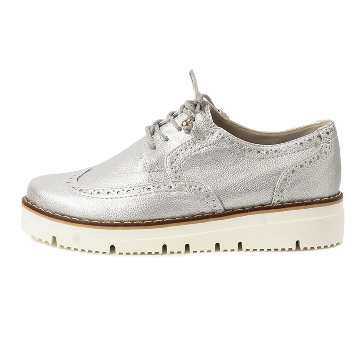 BALLERINA - Zapato Oxford Gris ballerinas Carla