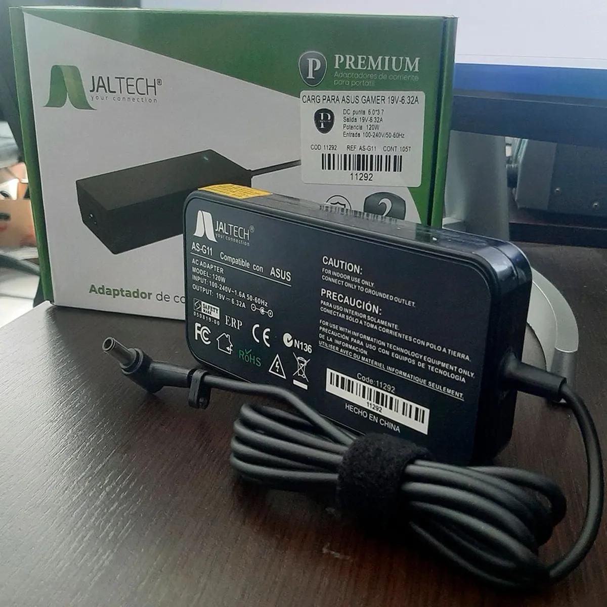 GENERICO - CARGADOR PARA ASUS GAMER SLIM 19V 6.32A 120W PUNTA 6.0 x 3.7 mm