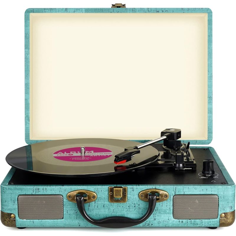GENERICO - Tocadiscos Reproductor Vinilos Lp altavoces y Bluetooth Receptor