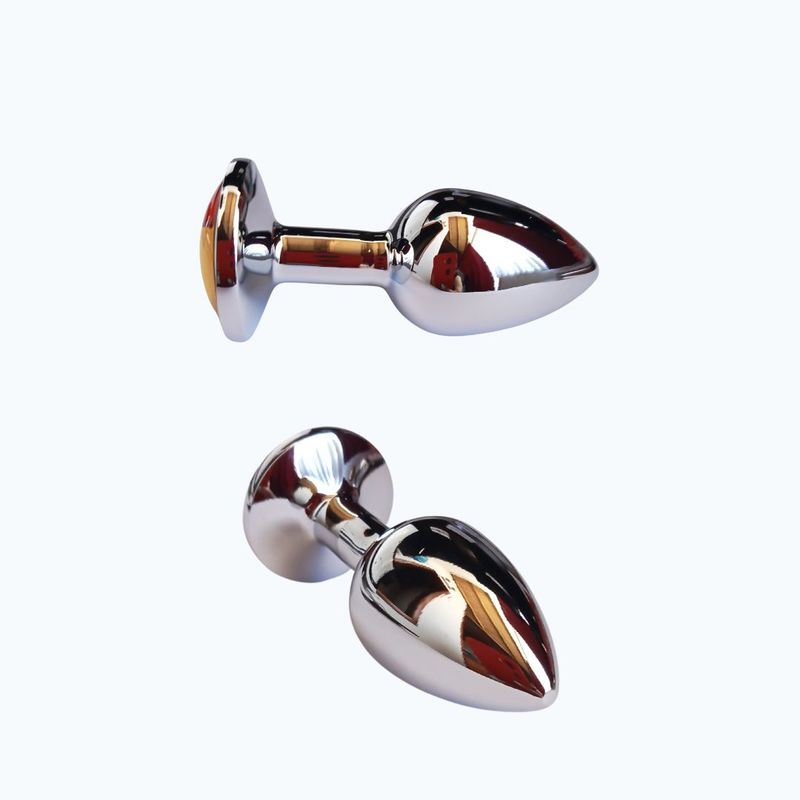 GENERICO - Plug anal Metálico Emoji enamorado Talla S redondo
