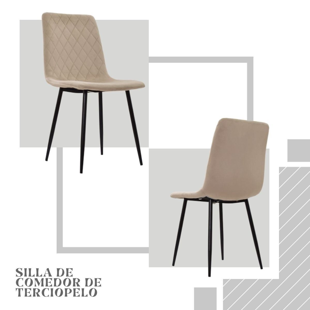 EKONOMODO COLOMBIA - Silla De Comedor Tapizada Best Arena