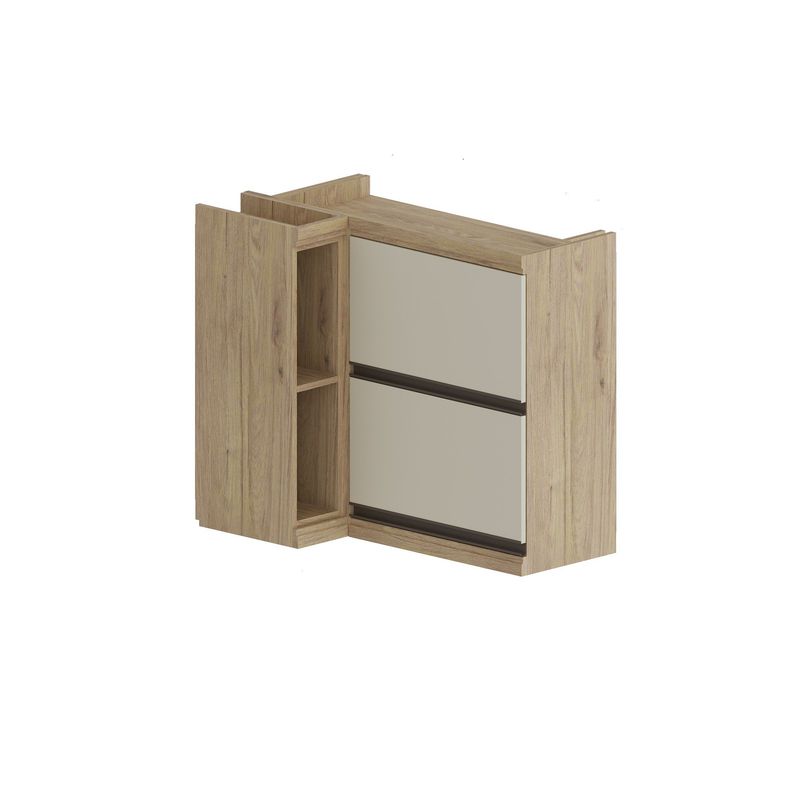 BERTOLINI - Gabinete Cocina MDP Para Esquina 48x87 2 puertas 2 nichos Arena