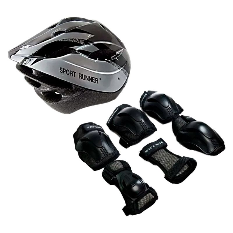 GENERICO - Casco  Kit Protección Semiprofesional Patines Origin Adulto