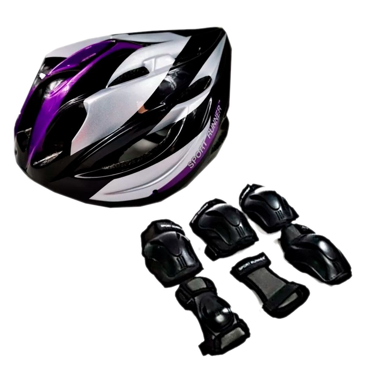 GENERICO - Casco  Kit Protección Semiprofesional Patines Origin Adulto