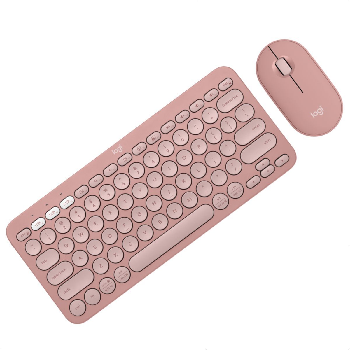 LOGITECH - Combo Logitech Bluetooth Teclado K380s + Mouse M350s Rosado
