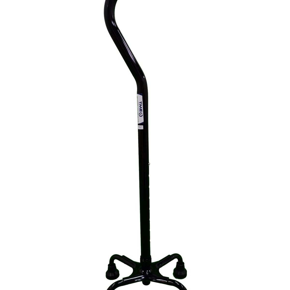 TME - Bastón 4 apoyos en aluminio cuello cisne – Negro_.