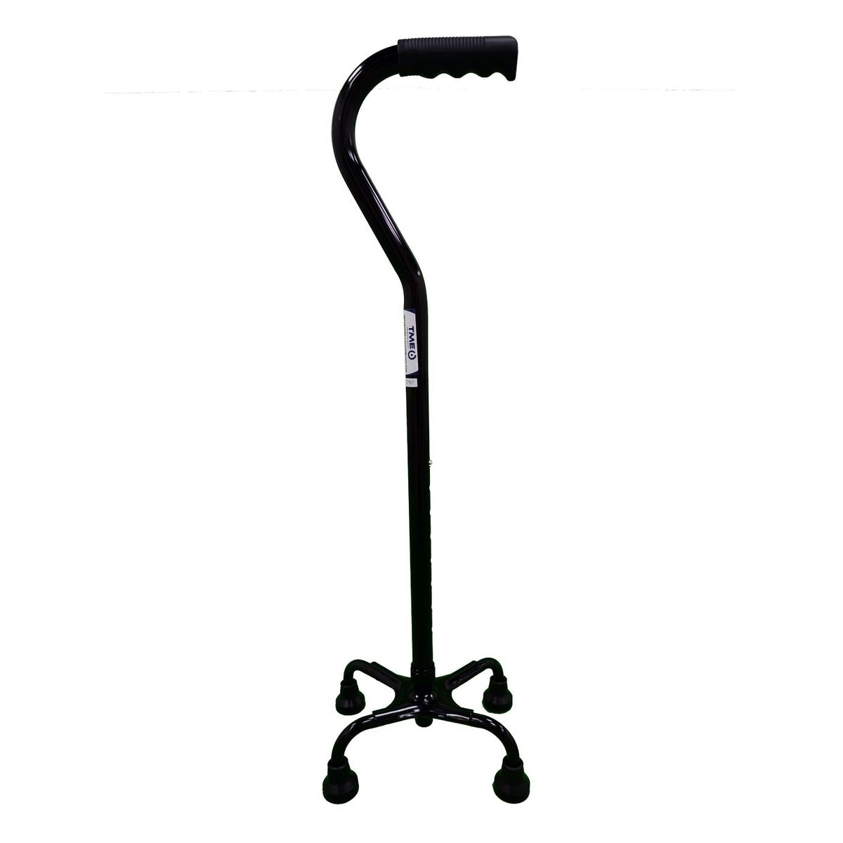 TME - Bastón 4 apoyos en aluminio cuello cisne – Negro_.