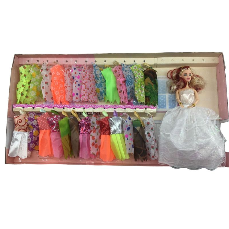 JUGUETERIA EXPRESS - Muñeca 26 Vestidos Juguete Para Niña