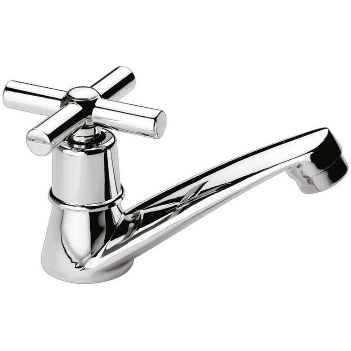 GENERICO - Grifería llave individual para lavamanos aluminio cromado