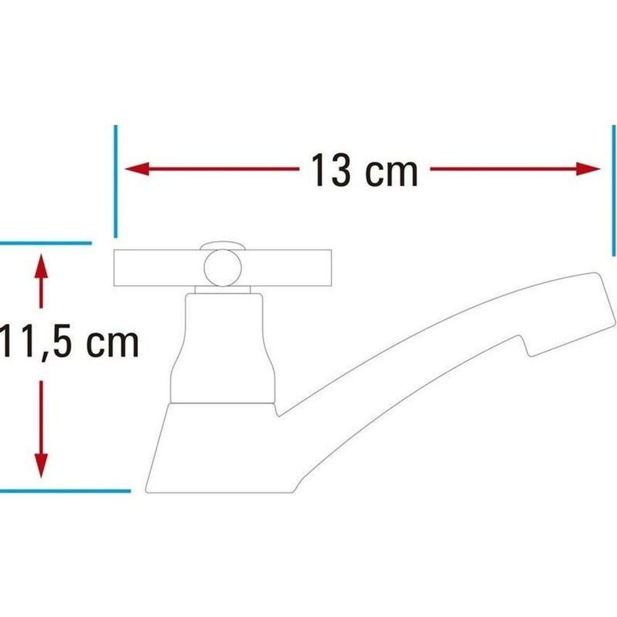 GENERICO - Grifería llave individual para lavamanos aluminio cromado