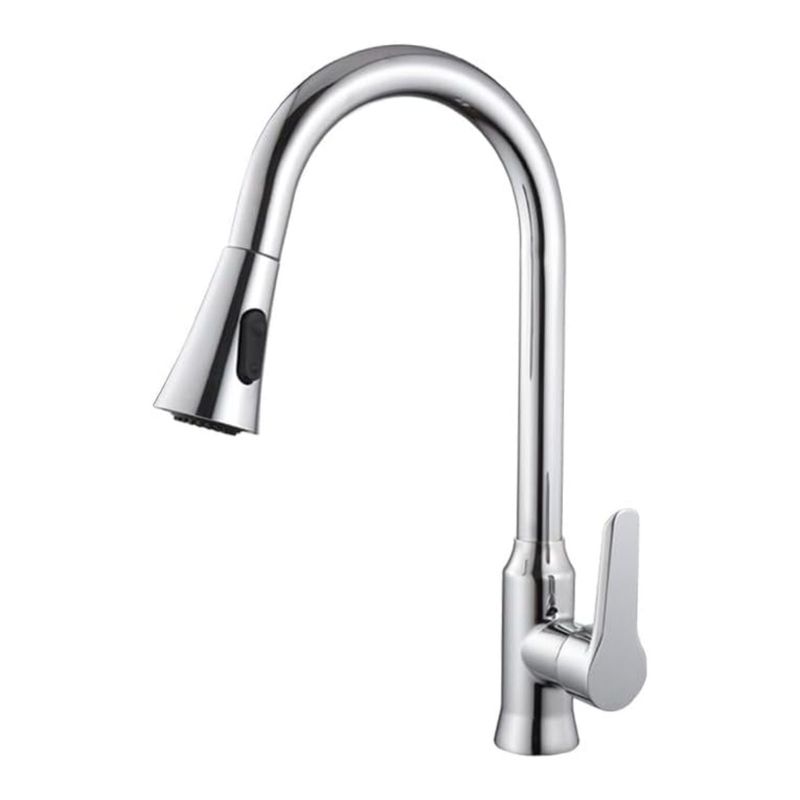 GENERICO - Grifería para lavaplatos cuello extensible cromada