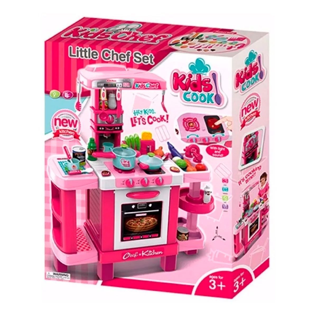 GENERICO - Cocina Juguete Infantil Luz Y Sonido Horno 87cm Rosa 938
