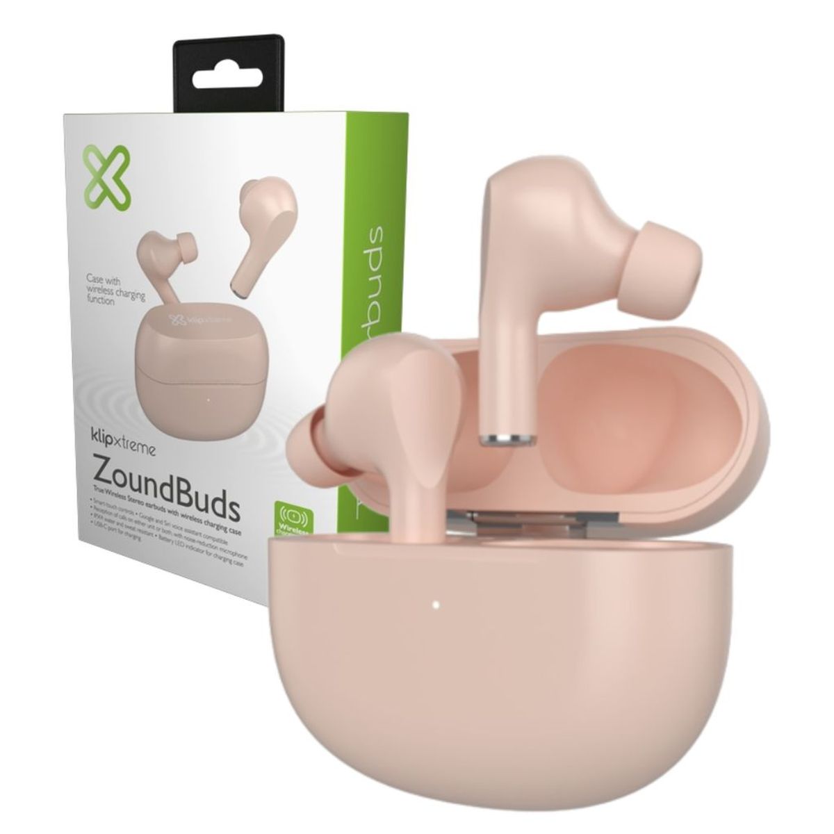 GENERICO - AUDIFONOS BLUETOOTH KLIP XTREME ZOUNDBUDS TWS 21H VOZ PALO DE ROSA