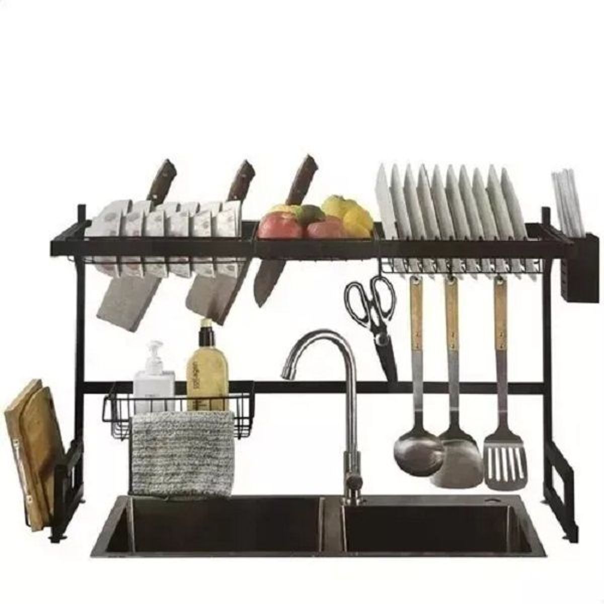 GENERICO - Escurridor Platos Loza Cubiertos Seca cocina 65cm