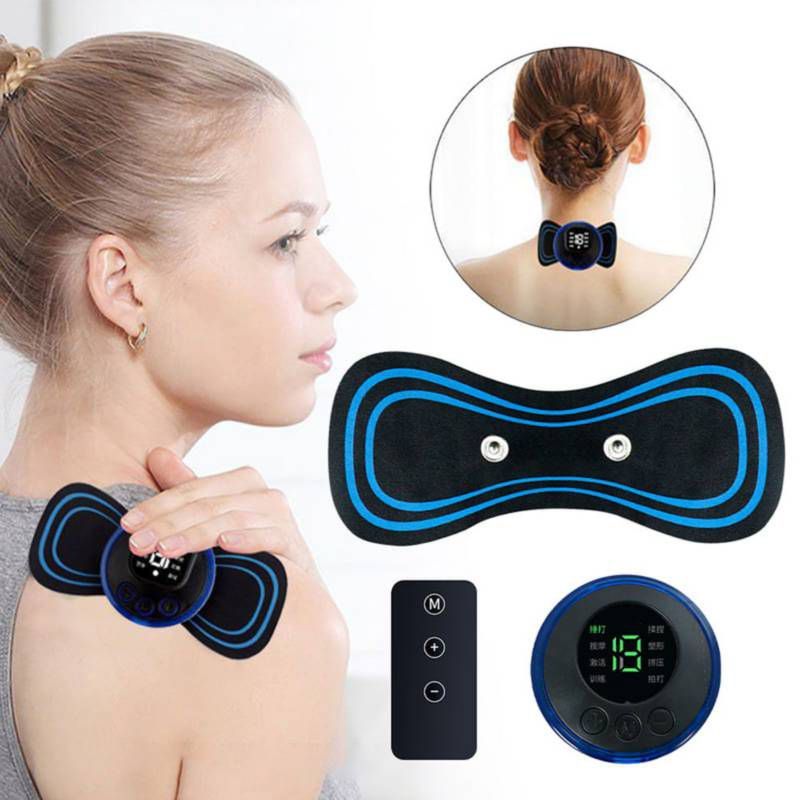 GENERICO - Mini Parche Masajeador Electrico Corporal Portátil Color Negro