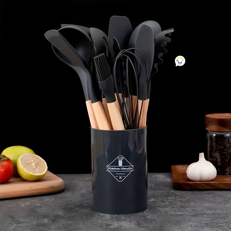 COMPRALOENCASA COM - Set Utensilios x11 De Silicona Resistente Cocina LO8-4