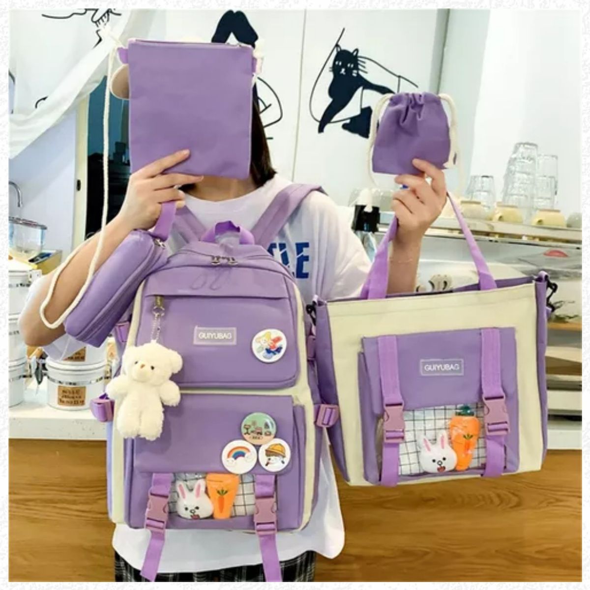 ONE PIXEL - Morral Maleta Combo 5 Piezas Para El Colegio ONE PIXEL