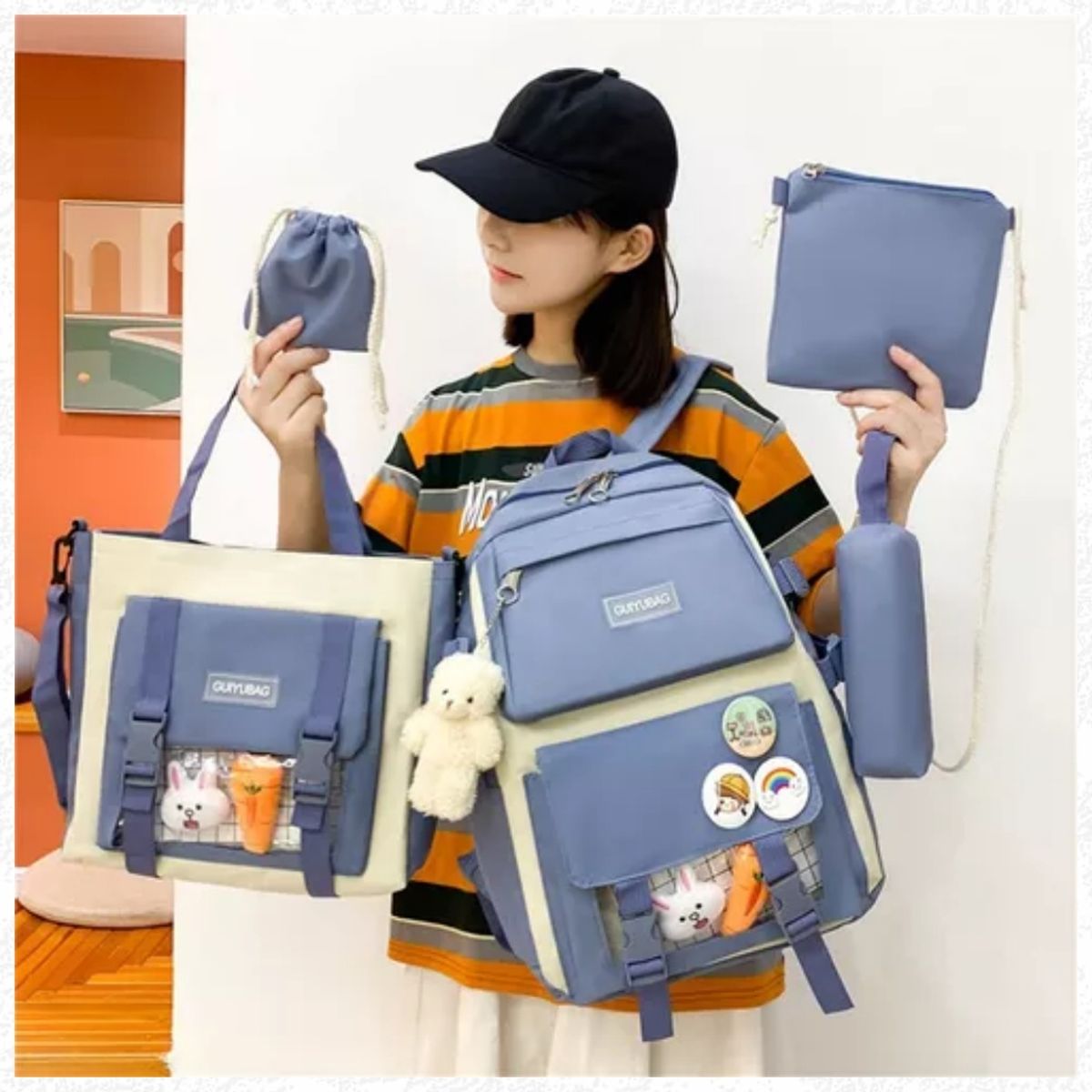 ONE PIXEL - Morral Maleta Combo 5 Piezas Para El Colegio ONE PIXEL