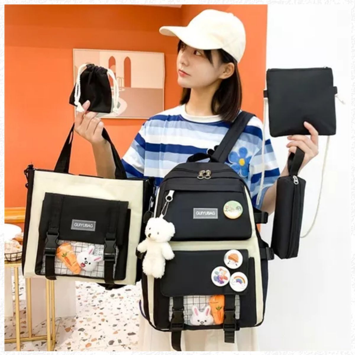 ONE PIXEL - Morral Maleta Combo 5 Piezas Para El Colegio ONE PIXEL