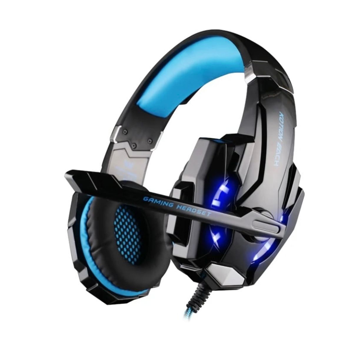 GENERICO - Audífonos Gamer Kotion Each G9000 Black Y Blue Con Luz Led