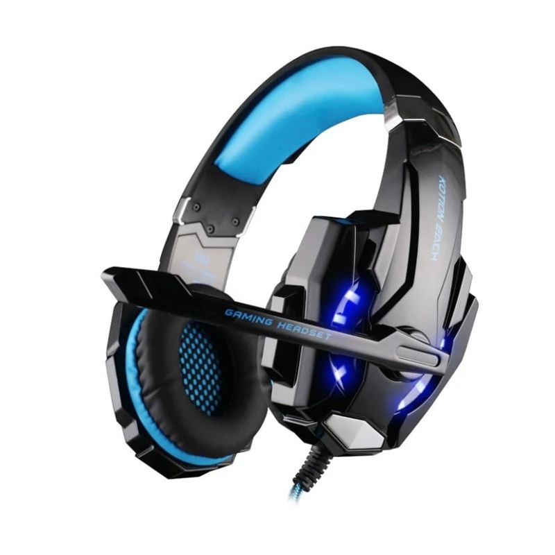 GENERICO - Audífonos Gamer Kotion Each G9000 Black Y Blue Con Luz Led