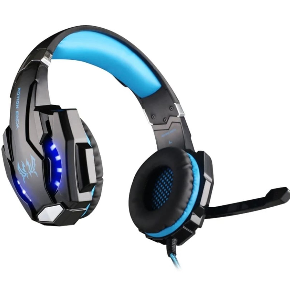 GENERICO - Audífonos Gamer Kotion Each G9000 Black Y Blue Con Luz Led