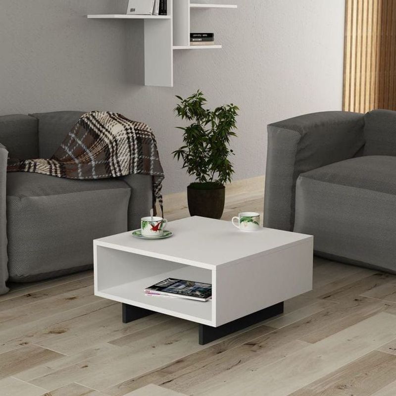 GENERICO - Mesa de Centro Verona Blanco Semimate wengue