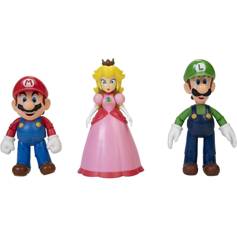 HASBRO - Figura Super Mario Pack Mushroom Kingdom Luigi Peach Jakks