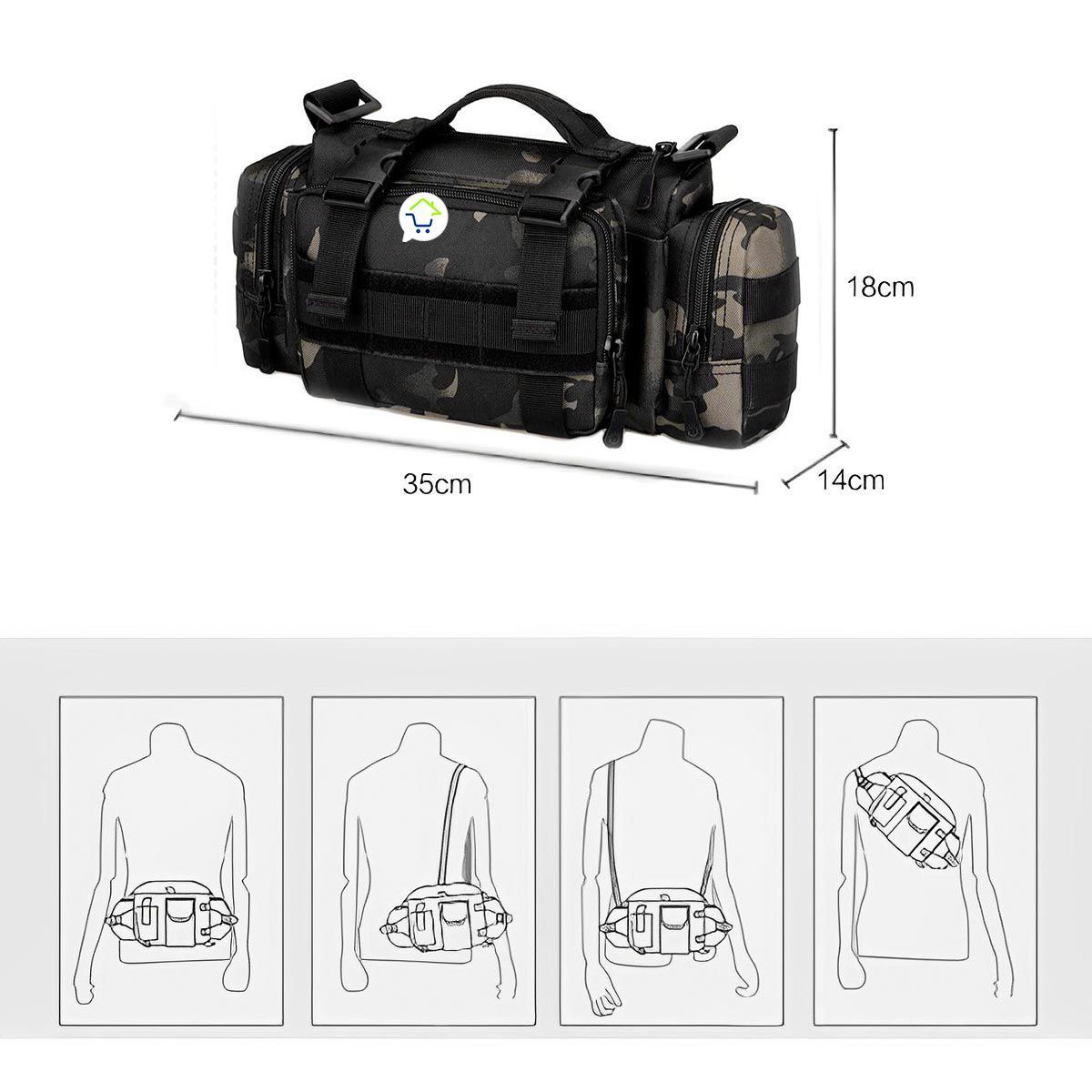 COMPRALOENCASA COM - Riñonera Táctica Militar Bolso Canguro AE-452-CP