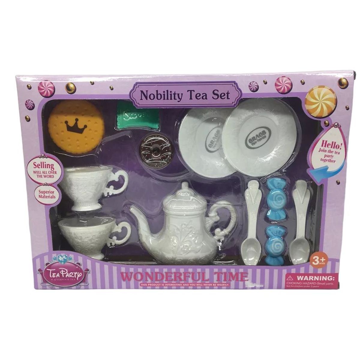 JUGUETERIA EXPRESS - Set Juego De Té Para Niñas 12 Piezas Juguete