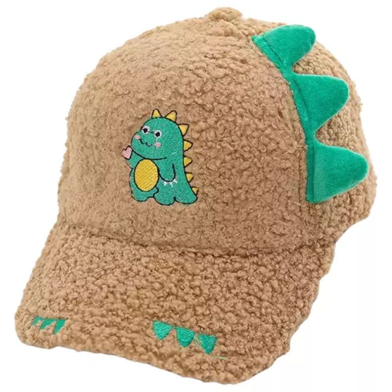 ONE PIXEL - Gorra Cachucha Peluche Infantil Dinosaurio Niños 2-8 Años