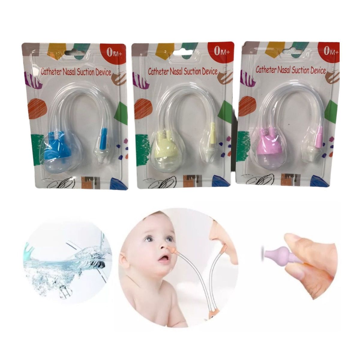 GENERICO - Saca Mocos Aspirador Succión Nasal Para Bebes Amarillo