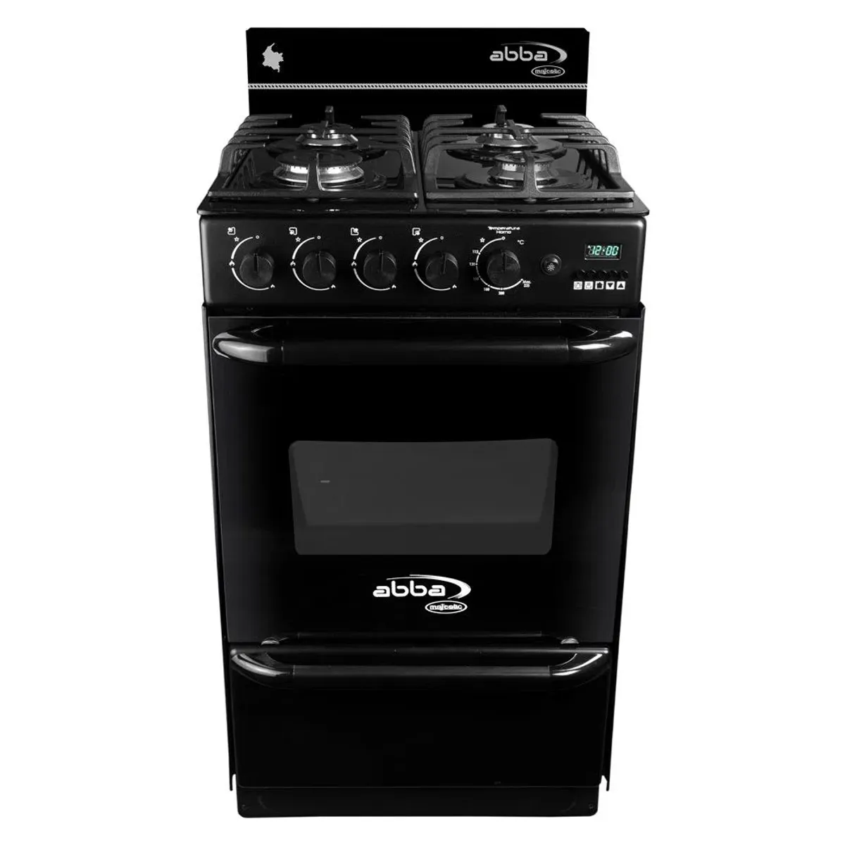 ABBA - Estufa Con Horno ABBA Majestic 4 Puestos Gas Natural Negra AT2033NGT