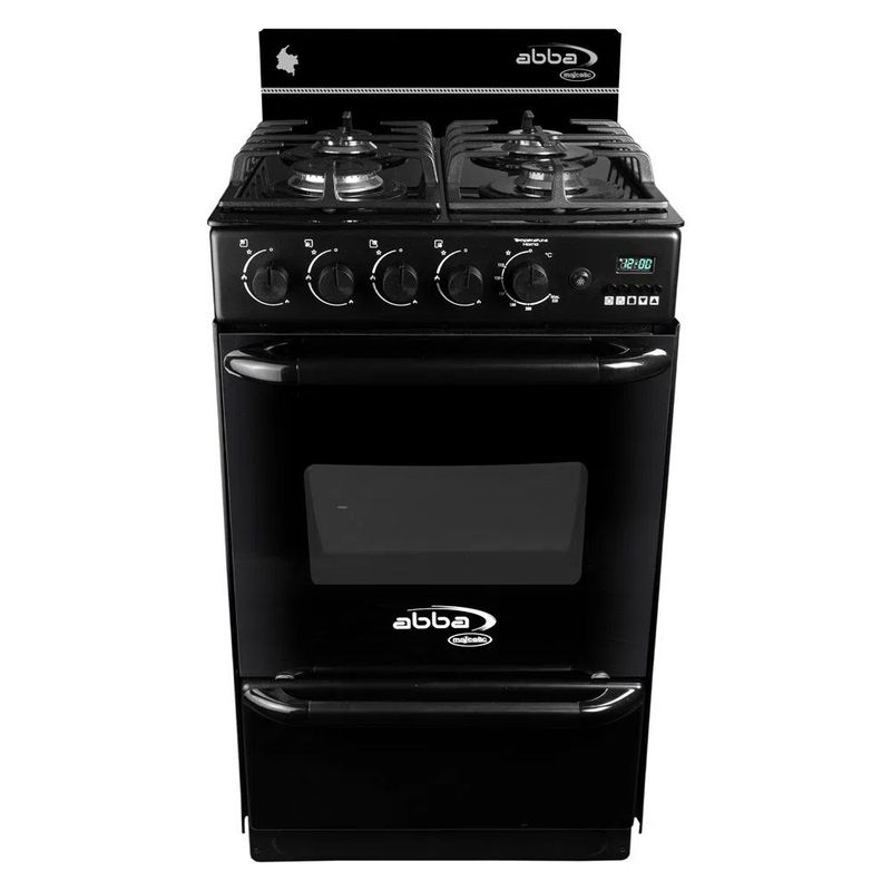 ABBA - Estufa Con Horno ABBA Majestic 4 Puestos Gas Natural Negra AT2033NGT