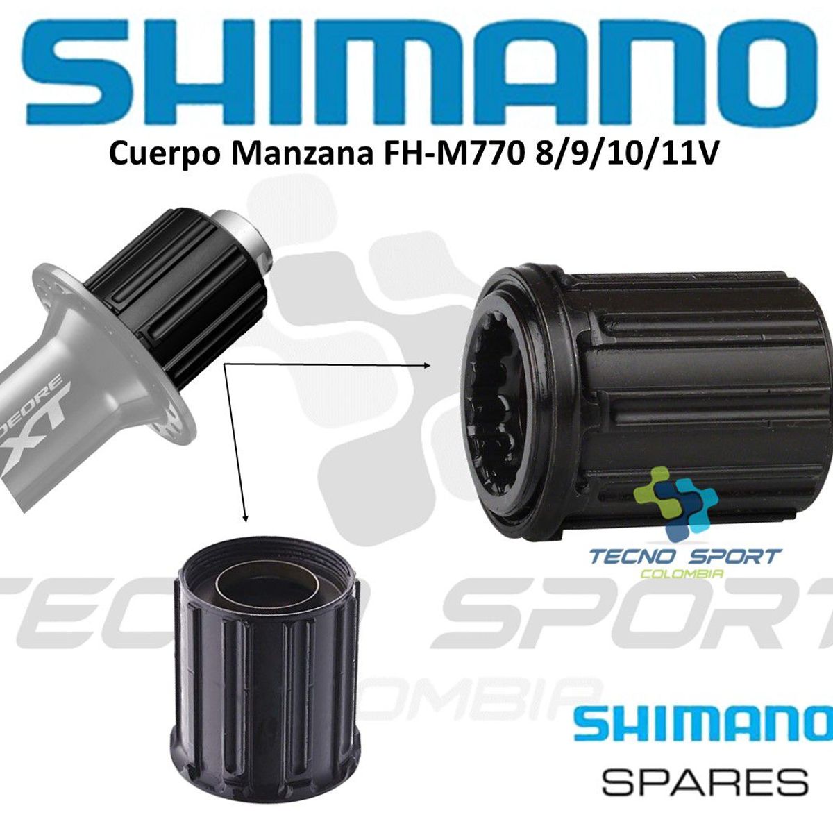 SHIMANO - Cuerpo Pacha Cassette Shimano M770 Núcleo Manzana 891011v