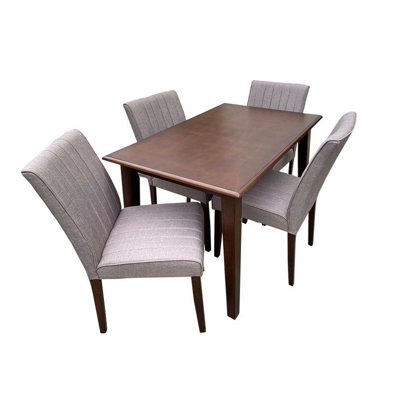 INVAL - COMEDOR GLIENZA 4 WENGUE/CAFE 3PCS