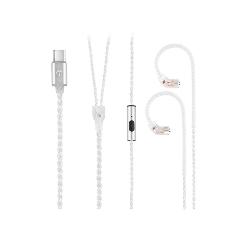 GENERICO - Cable De Repuesto Trn Usb C Pin Tipo C Para Audifonos Kz trn plata