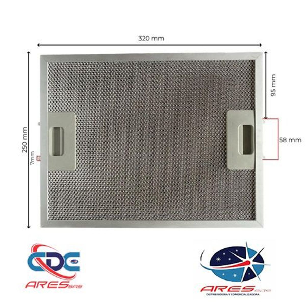 GENERICO - Filtro De Aluminio Para Campana Challenger 32x25cm