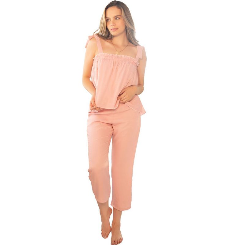 ADRIANA ARANGO - PIJAMA PANTALÓN CAPRI ROSADO  ADRIANA ARANGO  7971