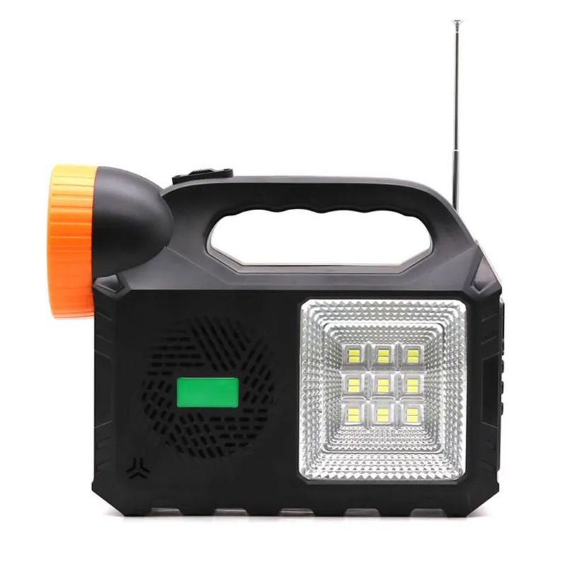 GENERICO - Radio Solar Lámpara 80w Recargable 3 Bombillos Bluetooth