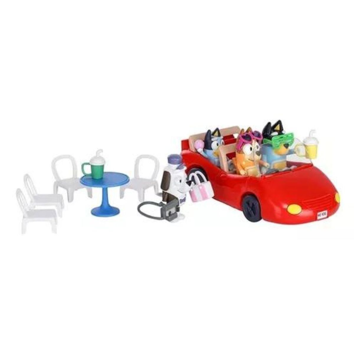 MOOSE TOYS - Carro Convertible de Bluey con Figuras y Accesorios